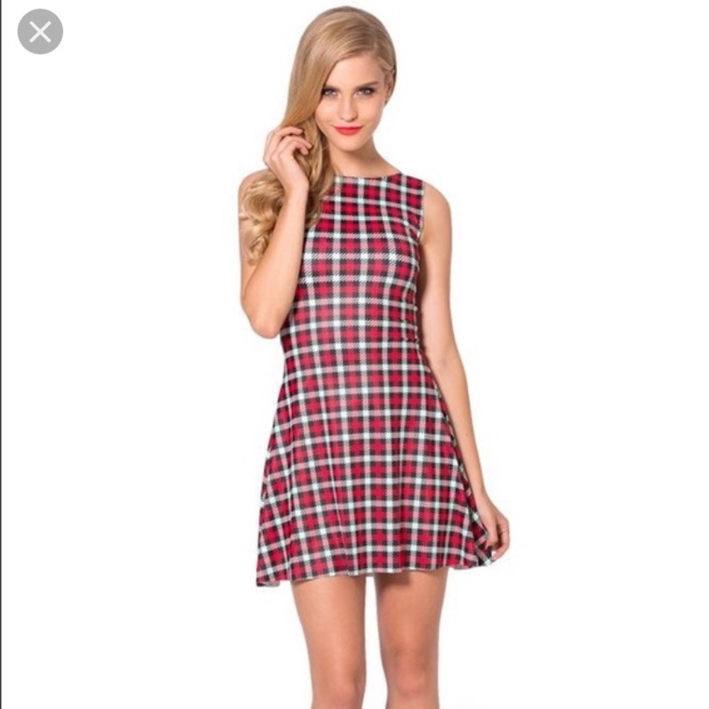 BlackMilk Clothing Gingham Red Green Play Dress